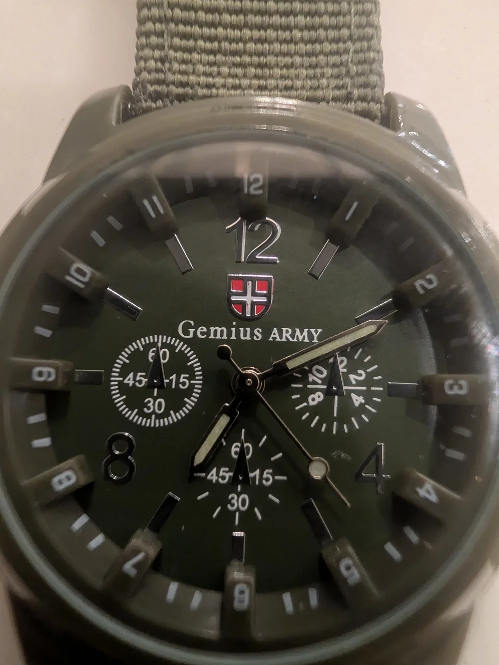 Gemius Army Military Style Quartz Watch – Green Nylon Band